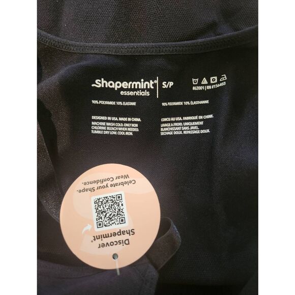 NWT Shapermint size S All Day Everyday Scoop Neck Cami Shaping Tank Top Black - Picture 4 of 5